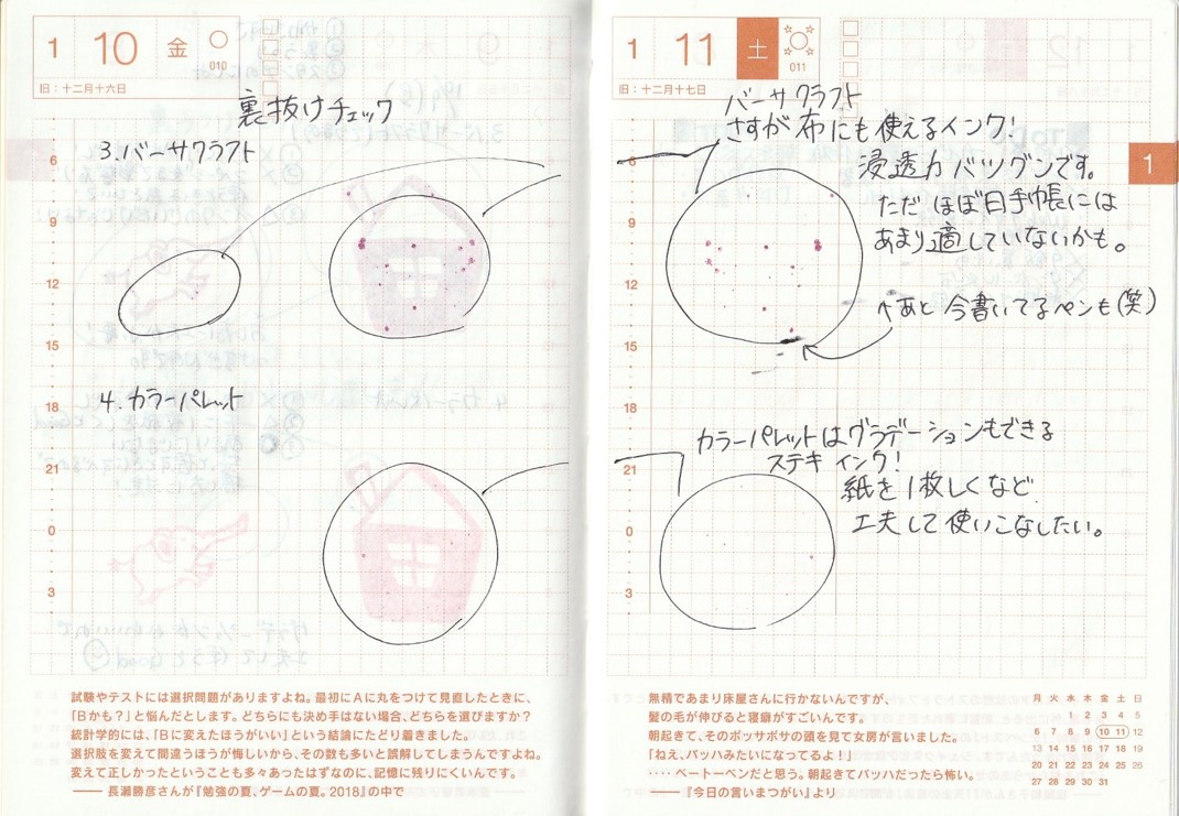 知って得する ほぼ日手帳で使える 適切なスタンプインク3選 まなてぃはんこlife